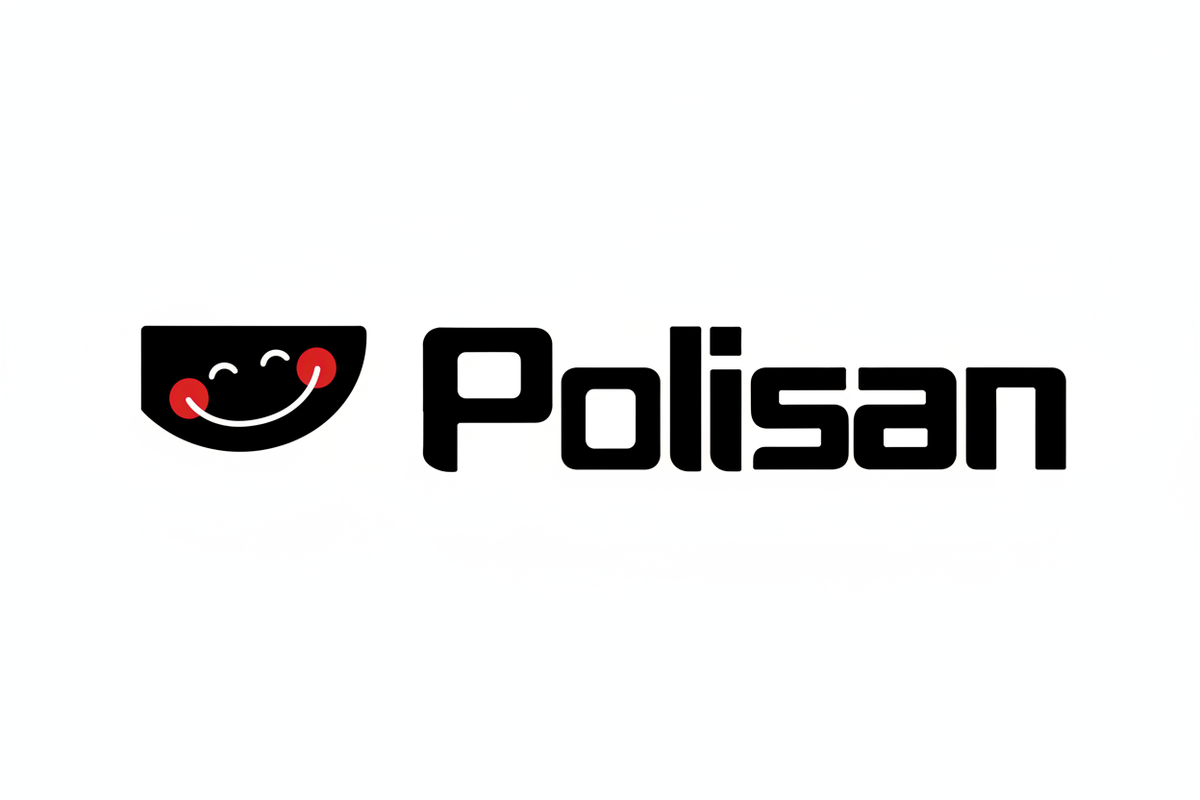 Polisan Logo Black on White