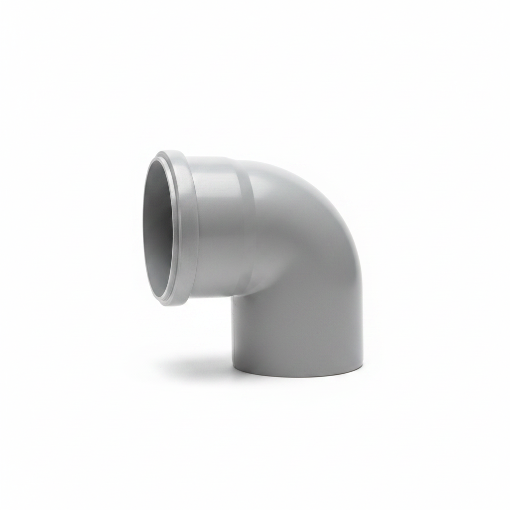 90 degree elbow white background