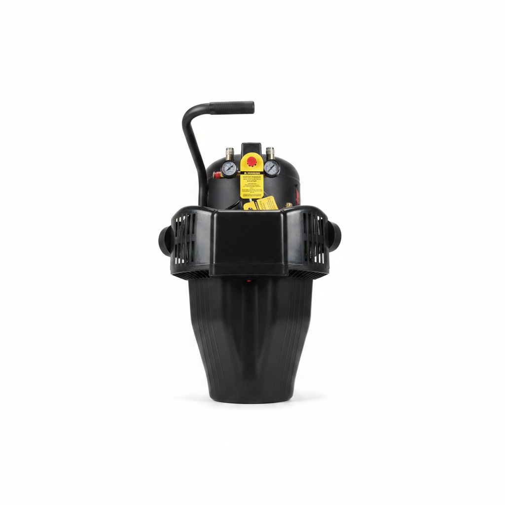 Compact compressor white background