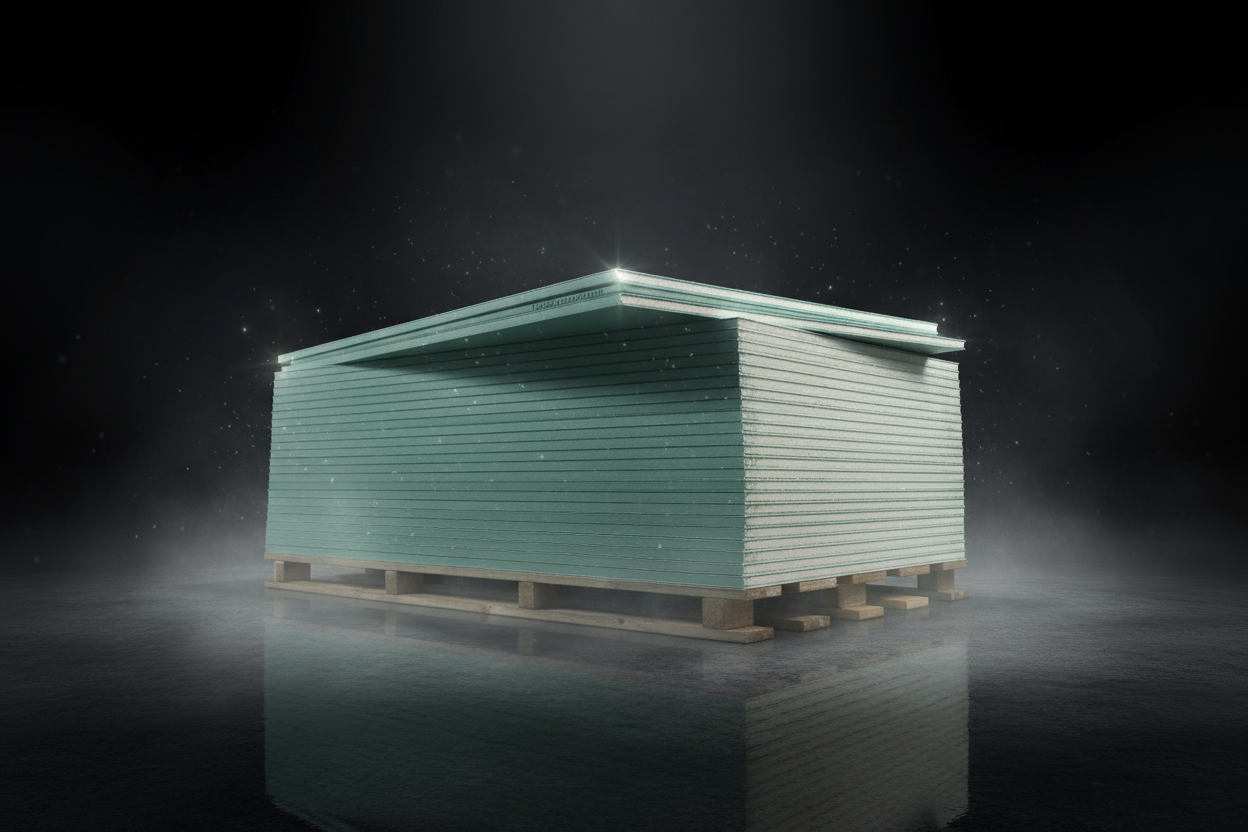 Green drywall dramatic hero shot