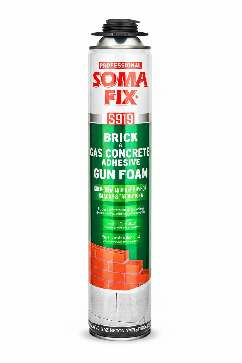 Somafix S919 клей-пена для кирпичной кладки и газобетона