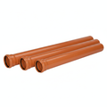Orange PVC pipes pure white background